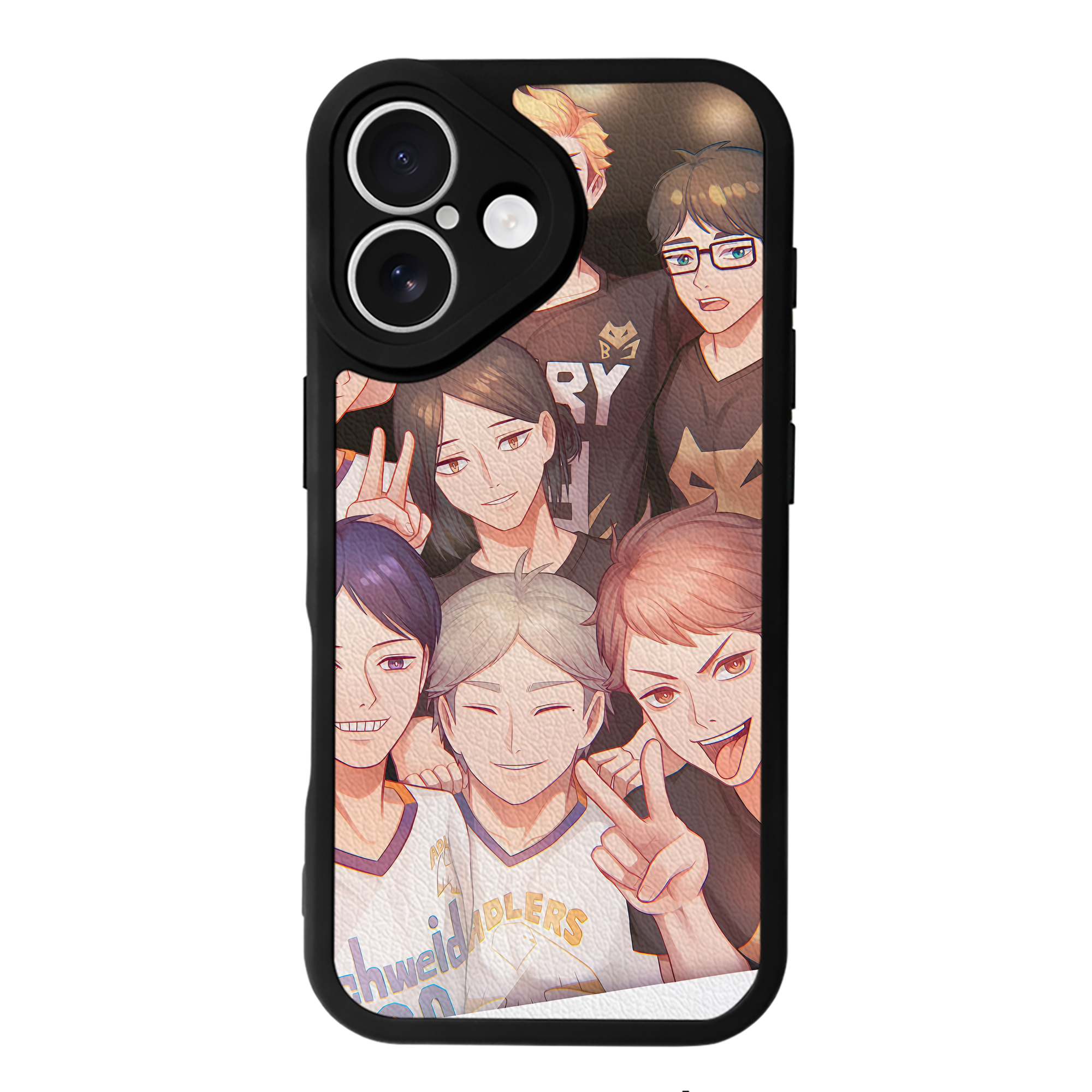 （画像用） ハイキュー!! Haikyu!! 【iPhone 16シリーズ対応】シリコンスマホケース（レザー調） 材質：シリコン